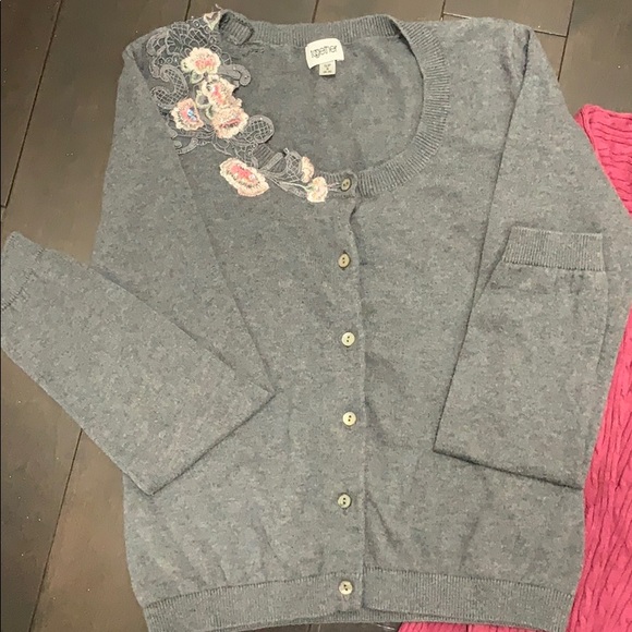 Lot 2 cardigans grey pin up style and magenta - Picture 3 of 16